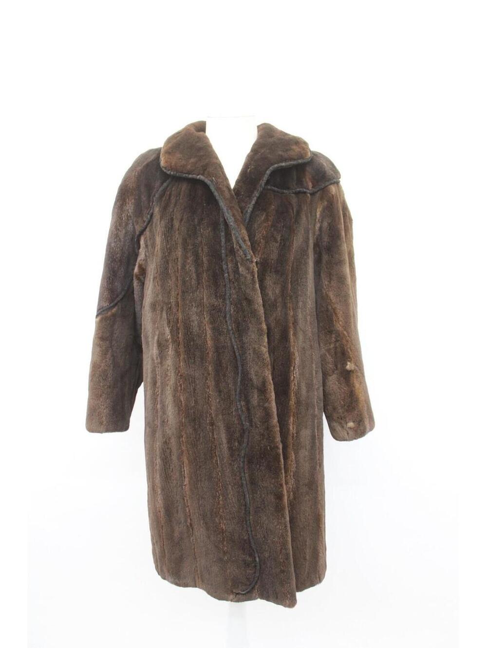 Scrap Item: Sheared Dark Ranch Mink Fur & Suede Coat Jacket Arts Crafts
